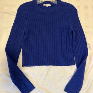 Madewell Ribbed Sweater in Electric Blue Size Medium